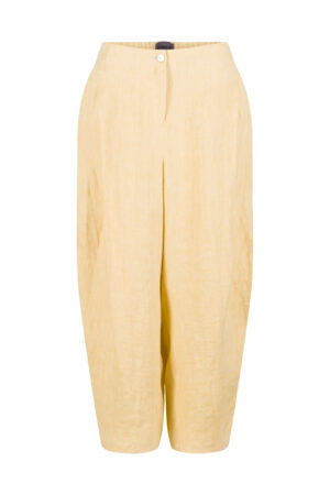 Hose 520 Yellow Zweifarbiger Fischgrat aus reinem Leinen
