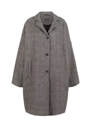 Mantel 506 Grey Glencheck aus reiner Schurwolle