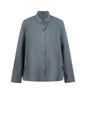 Bluse 510 Blue Baumwoll-Popeline