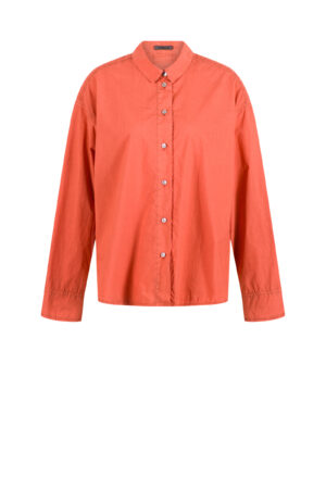 Bluse 515 Orange Baumwoll-Popeline