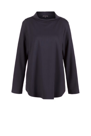 Pullover 524 Blue Fischgrat Jaquard-Jersey in Viskosemischung