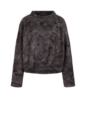 Pullover 527 Grey Jacquard-Jersey in Schurwollmischung