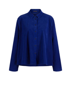 Bluse 517 Blue Elastischer Baumwoll-Feincord
