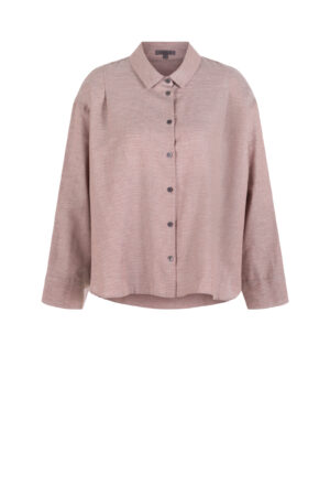 Bluse 521 Brown Baumwoll-Kaschmir-Hahnentritt
