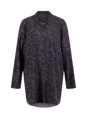Bluse 520 Grey Druck auf Technostretch