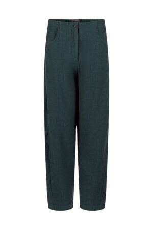 Hose 531 wash Green Fischgrat-Baumwollstretch