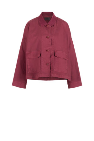 Jacke 518 Red Baumwollstretch mit Mini-Waffelstruktur