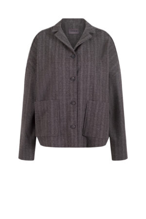 Jacke 519 Grey Jacquard-Jersey in Baumwollmischung