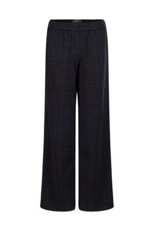 Hose 538 Blue Glencheck Jacquard-Jersey in Viskosemischung
