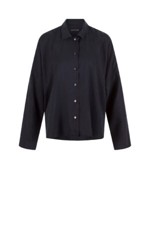 Bluse 525 Blue Piqué aus reinem Lyocell