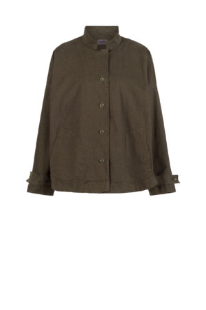 Jacke 523 Green Baumwollstretch mit Mini-Schaftmuster