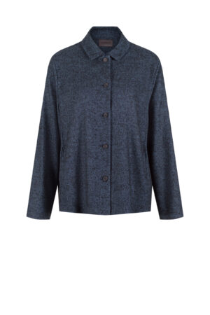 Jacke 524 Blue Flanell-Fischgrat in Wollmischung