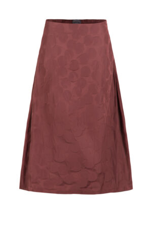 Rock 504 Brown Punkte-Jacquard aus Recyceltem Taft