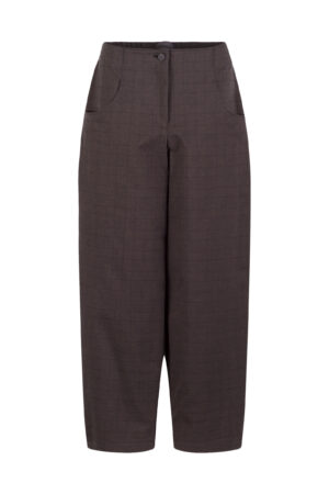 Hose 546 Grey Elastisches Baumwoll Fil-à-Fil Karo