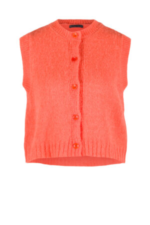 Weste 504 Orange Alpaka-Schurwoll Mischung
