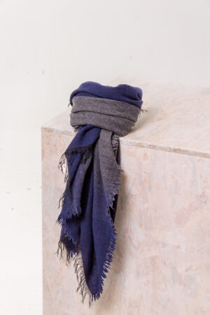 Schal 517 Blue Woll-Modal Mischung
