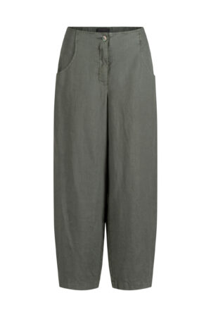 Trousers 621 Green Pure linen