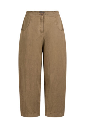 Trousers 637 Brown Cotton linen twill