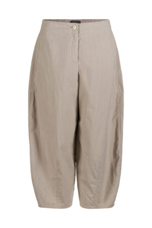Trousers 639 Beige Irregular, fine stripes on stretch cotton