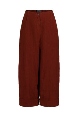 Hose 640 Red Leinen-Baumwoll Fil-à-Fil