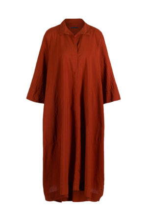 Kleid 626 Red Baumwolle mit Mikrostreifen
