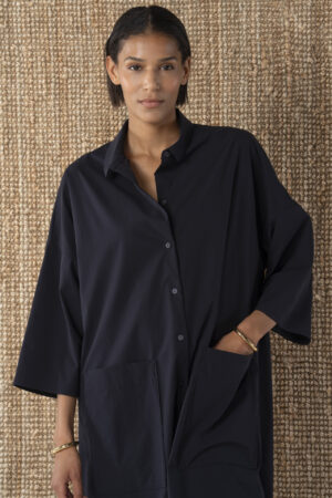 Dress 630 Blue Techno poplin