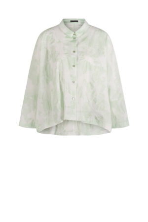 Blouse 614 Green Cloudy cotton print