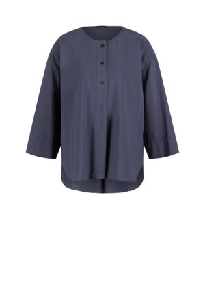 Bluse 615 Grey Baumwolle mit Mikrostreifen