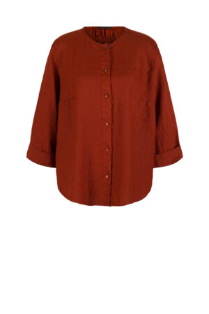 Bluse 619 Red Reines Leinen