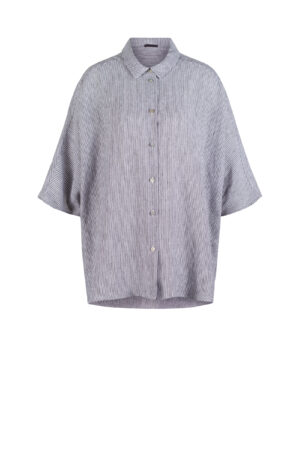 Blouse 622 Black Linen stripes variations