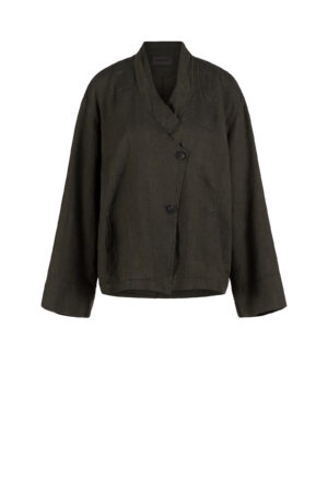 Jacket 612 wash Brown Blend of Delavé linen and cotton