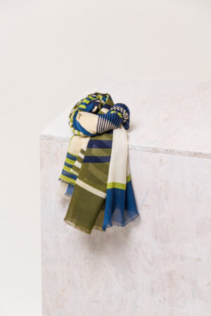 Schal 602 Green Baumwoll-Modal Mischung