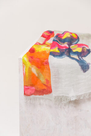Scarf 609 Green Pure linen