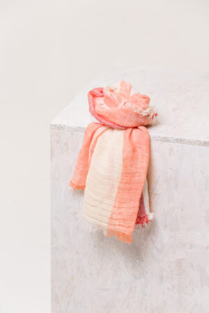 Scarf 614 Red Linen cotton blend