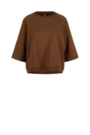 Pullover 512 Brown Elastischer Baumwoll-Sweat