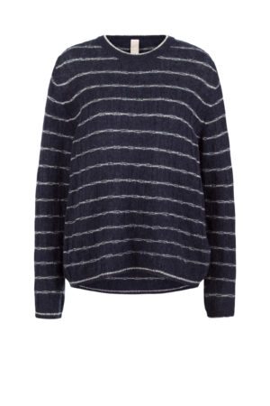 Pullover 507 Blue Alpaka-Seiden Mischung