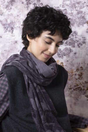Schal 520 Purple Reine Wolle