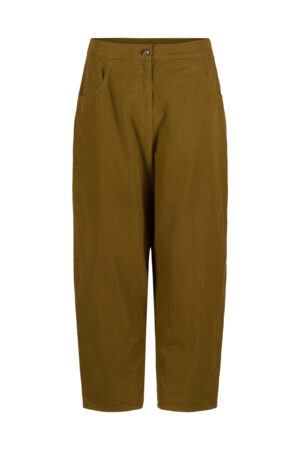 Trousers 606 Brown Compact cotton with fine stripes
