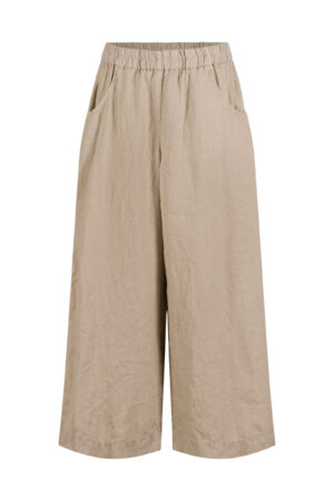 Trousers 607 Beige Pure hemp