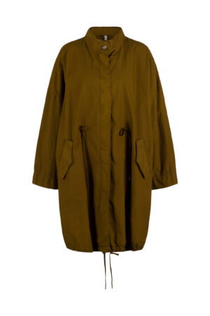 Coat 601 Brown Compact cotton poplin