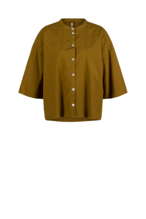 Blouse 608 Brown Cotton poplin