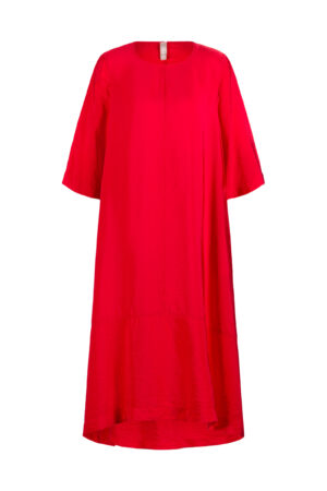 Dress 603 wash Red Viscose twill with a subtle shine