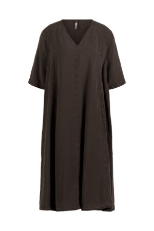 Dress 606 Brown Lyocell linen blend