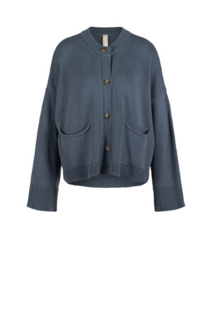 Jacket 602 Grey Cotton blend in coarse knit