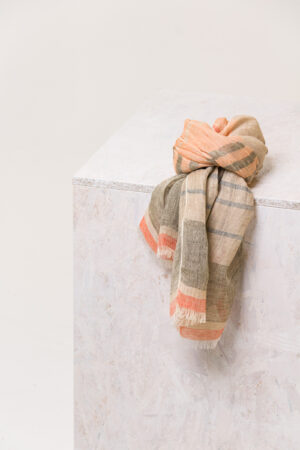 Scarf 603 Red Pure Linen