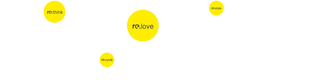 Colorful circles representing sustainable concepts and ideas.